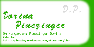 dorina pinczinger business card